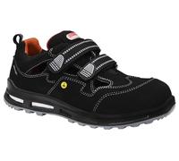 ELTEN Scarpe Antinfortunistiche Scott XXT ESD S1P, da Uomo, in Tessuto, con Puntale in plastica (più Leggero della Punta in Acciaio), Leggere, Sportive, Nero/Rosso, Taglia: 45