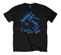 John Elton - T-Shirt # L Unisex Black # Rocketman Jump