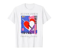 Elton John Ufficiale Retro Breaking Hearts Maglietta
