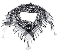 Elu Shemagh Sciarpa Uomo - Donna/100% Cotone Militare Shemagh Keffiyeh Sciarpa Arafat Tactical Desert Rave Bandana Head Wrap, 1. bianco- Leggero, taglia unica