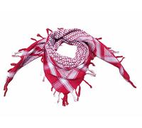 Elu Shemagh Sciarpa Uomo - Donna/100% Cotone Militare Shemagh Keffiyeh Sciarpa Arafat Tactical Desert Rave Bandana Head Wrap, Jacquard rosso e bianco