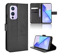 Elubugod Cover per 1+ 9 5G Custodia telefonica Case,Custodia in Pelle Custodia per OnePlus 9 5G LE2113 LE2111 LE2110 LE2117 LE2115 Custodia Case Cover Black