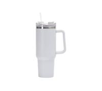 ELUNIA Tazza da viaggio isolata in acciaio inox 40 grande capacità tre zero quattro maniglie tazza per uso esterno auto (Zwhite)