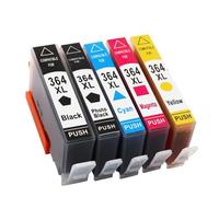 ELUPNMF 1SET 364xl 364 XL La cartuccia a inchiostro funziona con Photosmart 5320 5370 5373 5388 7510 7520 C5380 C6300 C309A C310A C410 INCERAMENTO COMPATTIBILE SOSTITUZIONE SOSTITUZIONE(5COLOR(1SET))