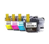 ELUPNMF Capacità LC432XL LC432 Cartuccia d'inchiostro compatibile per stampanti MFC-J5340DW MFC-J5740DW J6540DW J6740DW J6940DW(ONE SET 4COLORS)