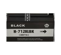 ELUPNMF Cartucce d'inchiostro compatibili per stampanti plotter HP712 T650 T250 T630 T230 T210(Black 80ML)