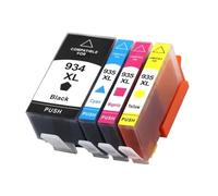 ELUPNMF Cartucce d'inchiostro compatibili Set 4 colori per 934XL 935XL per stampanti Officejet Pro 6812 6830 6815 6835 6230 6820(1set 4pcs)