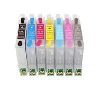 ELUPNMF Cartucce d'inchiostro ricaricabili con chip ARC compatibili per i modelli Stylus Photo 2100 2200 PBK MK C M Y LM LK T0341 T0348