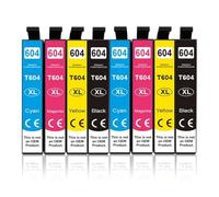 ELUPNMF Cartuccia d'inchiostro 604XL compatibile con T604 T604 per stampanti XP 2200 2205 3200 3205 4200 4205 WF 2910 2930 2950 XL T604XL(8PCS)