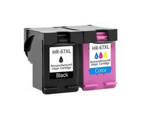 ELUPNMF Cartuccia d'inchiostro compatibile 67XL per stampanti serie 67 67 XL tra cui 2723 2752 1225 6020 6052 6055 6420 6452 4152 4140 4155(1BLACK 1COLOR)