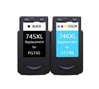 ELUPNMF Cartuccia d'inchiostro compatibile con PG 745 XL CL 746 XL per stampante MG2470 MG2570 MG2970 IP2870 IP2872(1BK 1COLOR)