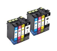 ELUPNMF Cartuccia d'inchiostro compatibile da 4 confezioni 702XL 702 T702 T702XL per stampanti DWF Workforce Pro WF-3720 WF-3725 WF-3730 WF-3733(8PCS 2SET)