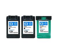 ELUPNMF Cartuccia d'inchiostro compatibile per 129 135 129 135 C4140 C4150 C4170 C4173 C4175 C4180 C4183 C4188 C4190 Modelli(2BK 1COLOR)