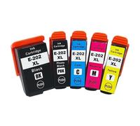ELUPNMF Cartuccia d'inchiostro compatibile T202 T202XL 202XL 202 XL T02G1 T02H1 per stampante XP6000 XP6005 XP6100 XP6105(1 SET(5PC))