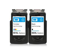 ELUPNMF Kit di ricarica cartuccia d'inchiostro compatibile per PG-560 CL-561 compatibile con TS7450 TS7451 TS5350 TS5351 TS5352 TS5353(1SET)