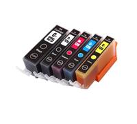 ELUPNMF Set di cartucce d'inchiostro compatibili PGI-125 CLi-126 per stampanti IP4810 IP4910 IX6510 MG5210 MG5310 MG6110 MG6210 1/2/3/4 confezione(5COLOR 1SET)