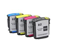 ELUPNMF Set di cartucce d'inchiostro di ricambio per 82 82XL compatibile con stampante Designjet 510 C4911A C4912A C4913A 1/2/3/4 confezione(For 82 1set)