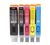 ELUPNMF Set di cartucce d'inchiostro ricaricabili compatibili per PGI-150 CLI-151 in 5 colori e 6 colori per stampanti MG6310 MG7110 MG7510 IP8710 Ix6810(5COLOR 1SET)