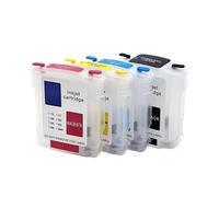 ELUPNMF Set di cartucce d'inchiostro ricaricabili HP82 11 con chip di ripristino automatico compatibile per stampante Designjet 111 4 colori