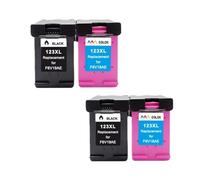 ELUPNMF Sostituzione cartuccia d'inchiostro compatibile 123XL per modelli HP123 1110 2130 2132 2133 2134 3630 3632 4513 4520(2BLACK 2COLOR)