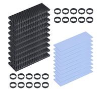 ELUTENG Dissipatore di calore M2 SSD, set di 10 dissipatori di calore con cuscinetto termico in silicone, 2280 NVME NGFF in alluminio M.2, adatto per PC/PS5/PS5, installazione sottile, 73 x 33 mm