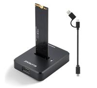 ELUTENG Docking Station SSD M.2 NVMe, 10Gbps USB 3.1 Gen2 Docking Station per Hard Disk, Adattatore Dual Protocollo M.2 NGFF a SATA per 2230 2242 2260 2280, Supporto M-Key & B+M Key