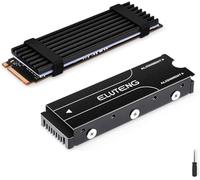 ELUTENG M.2 Heatsink for SSD 2280 M.2, NVME Heatsink for PC/PS5/PS5 Slim with 4 Heat Pads, Aluminum Body, Black