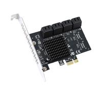 ELUTENG Scheda SATA PCIe 8 porte, 6 Gbps PCIe a SATA adattatore SATA 3.0 controller scheda PCI Express X1 per desktop PC, supporto SSD HDD, avvio come disco rigido di sistema