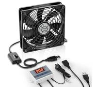 ELUTENG Ventole USB 140mm con Regolatore di Temperatura Digitale, Ventilatori PC 5V 3 Velocità Regolabili Silenziosa Ventole di Raffreddata 14cm Fan per PS5/Xbox/Computer/TV Box/Router/Proiettore