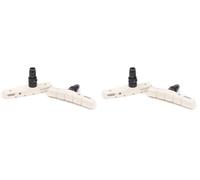 Elvedes - 1 paio di pattini freno V-Brake 72 mm, gomma White Compound per bicicletta/cicle/VAE/E-Bike adulto, unisex, colore: bianco (Confezione da 2)