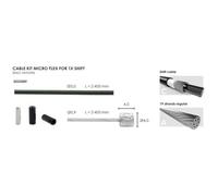 Kit cavo e guaina elvedes micro flex per trasmissione a corona singola o 3 0 mm o 0 9 mm 2400 mm 2500 mm
