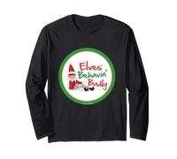 Elves Behavin' Badly Elfie Circle Badge Natale Maglia a Manica