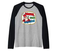 Elves Behavin' Badly Elfie Santa I Can Explain! Natale Maglia con Maniche Raglan