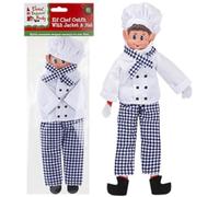 Elves Behavin Badly Elfo che si comporta male Costume da elfo deluxe - Gamma di abiti da elfo - Accessori da elfo (abito da chef)