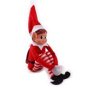 Elves Behavin Badly Elfo posabile pieghevole da 12 "con testa in vinile - Accessorio di Natale (Red Elf Girl)