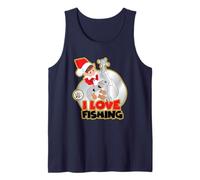 Elves Behavin' Badly I Love Fishing Christmas Canotta