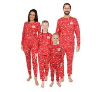 Elves Behavin' Badly Pigiama natalizio in cotone, motivo: Elf Squad, Rosso, 8-9 Anni