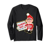 Elves Behavin' Badly Pranking Day Calendar Natale Maglia a Manica