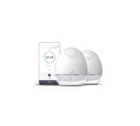 Elvie Tiralatte doppio indossabile (scudi per capezzoli da 21 mm/24 mm) - SmartRhythm 3 modalità elettrico per l'allattamento al seno, vivavoce in-reggiseno, senza fili e senza tubi, controllato da