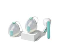 Elvie Wave Double - Il primo tiralatte manuale portatile 2 in 1, connettore per pompa manuale o elettrica, in-bra discrezione, protezione per il seno in silicone morbido da 24 mm, tettarella bifase in