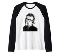 Elvis Costello Guardando I Detectives Era Portait 1977 Maglia con Maniche Raglan