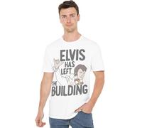Elvis Elvis Has Left The Building T-Shirt Unisex, Bianco, L