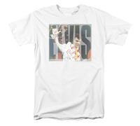 Elvis Presley - Aloha Knockout - T-Shirt Corto Unisex Adulti - Bianco