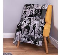 Elvis Presley Coperta Plaid in Pile Morbido B/N Multicolore