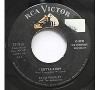 ELVIS PRESLEY - ELVIS PRESLEY 45 RPM I GOTTA KNOW / ARE YOU LONESOME TO-NIGHT?