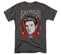 Elvis Presley - Elvis Rock - T-Shirt A Maniche Corte Unisex - Grigio
