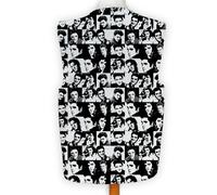 Elvis Presley Gilet Elegante A Righe Bianche E Nere - 2 Design