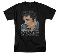 Elvis Presley - Graphic King - T-Shirt A Manica Corta Unisex Adulti - Nera