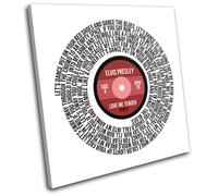 Elvis Presley Love Lyrics Song Record Vinyl Canvas Wall Art Picture Print