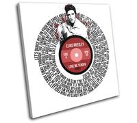 Elvis Presley Love Record Vinyl Song Lyrics Canvas Wall Art Picture Print